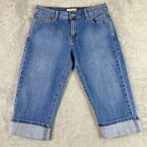 Levis 515 Women's 10 Mid Rise Cuffed Stretch Denim Capri Jeans Mom Preppy Spring